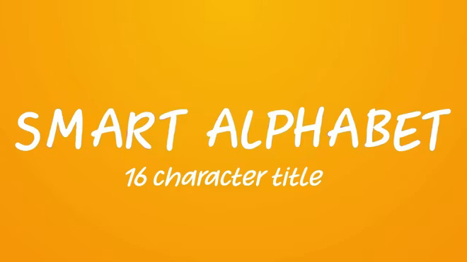 Smart Alphabet Title