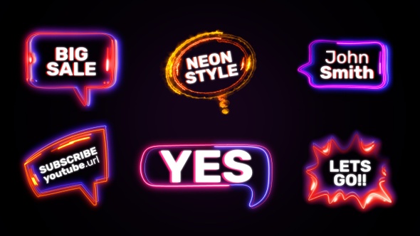 Neon Speech Bubbles