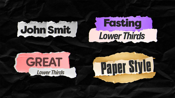 Paper Lower Thirds