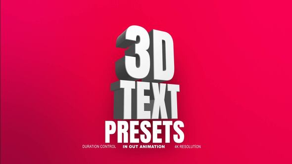 3d Text Presets